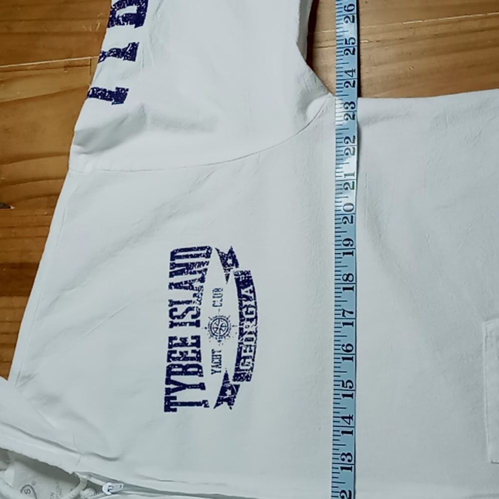 Art On T's White Full Zip Hooded Shacket Tybee Island Yacht Club  Size Medium - Picture 6 of 13